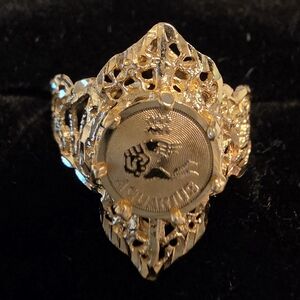 14K Gold Aquarius Ring  - Size 7